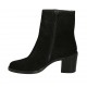 Bottines pour femmes avec fermeture éclair en daim noir talon 6 - Pointures disponibles:  32, 33, 34, 42, 43, 44, 45