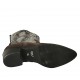 Stivaletto texano a punta da donna con cerniera in camoscio marrone e pelle stampata tacco 4 - Misure disponibili: 32, 33, 34, 42, 43, 45, 46