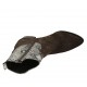 Stivaletto texano a punta da donna con cerniera in camoscio marrone e pelle stampata tacco 4 - Misure disponibili: 32, 33, 34, 42, 43, 45, 46