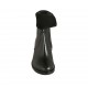 Stivaletto da donna con cerniera e risvolto in pelle e camoscio nero tacco 5 - Misure disponibili: 32, 33, 34, 42, 43, 44, 45, 46