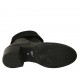 Stivaletto da donna con cerniera e risvolto in pelle e camoscio nero tacco 5 - Misure disponibili: 32, 33, 34, 42, 43, 44, 45, 46