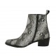 Bottines texanes à bout pointu pour femmes avec fermeture éclair en cuir imprimé talon 4 - Pointures disponibles:  32, 33, 34, 42, 43, 44, 45