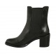 Botines para mujer en piel negra con elasticos tacon 6 - Tallas disponibles:  33, 34, 42, 44, 45, 46