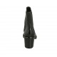 Botines para mujer en piel negra con elasticos tacon 6 - Tallas disponibles:  33, 34, 42, 44, 45, 46