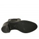 Botines para mujer en piel negra con elasticos tacon 6 - Tallas disponibles:  33, 34, 42, 44, 45, 46