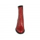 Woman's ankle boot with zipper in red patent leather heel 6