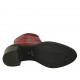 Stivaletto da donna con cerniera in vernice stampata rossa tacco 6 - Misure disponibili: 33, 34, 43