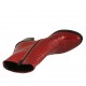 Woman's ankle boot with zipper in red patent leather heel 6