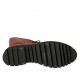 Woman's laced combat style ankle boot with zipper and captoe in red patent leather heel 3 - Available sizes:  33, 34, 42, 43, 44