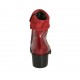 Stivaletto da donna con cerniera e risvolto in vernice stampata e camoscio rosso tacco 5 - Misure disponibili: 33, 34, 43, 44, 45