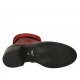 Stivaletto da donna con cerniera e risvolto in vernice stampata e camoscio rosso tacco 5 - Misure disponibili: 33, 34, 43, 44, 45