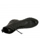 Bottines pour femmes à lacets avec fermeture éclair et bout golf en cuir brossé et imprimé noir talon 3 - Pointures disponibles:  33, 34, 42, 43, 44, 45