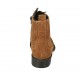 Bottines pour femmes à bout golf avec fermeture éclair et lacets en daim brun clair talon 3 - Pointures disponibles:  42, 43, 44, 45