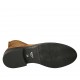 Bottines pour femmes à bout golf avec fermeture éclair et lacets en daim brun clair talon 3 - Pointures disponibles:  42, 43, 44, 45