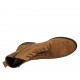 Bottines pour femmes à bout golf avec fermeture éclair et lacets en daim brun clair talon 3 - Pointures disponibles:  42, 43, 44, 45