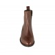 Bottines pour femmes avec fermeture éclair en cuir brun talon 3 - Pointures disponibles:  42, 43, 45, 46