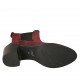 Stivaletto da donna a coda di rondine con elastici in camoscio bordeaux tacco 6 - Misure disponibili: 32, 42, 43, 45