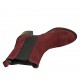 Stivaletto da donna a coda di rondine con elastici in camoscio bordeaux tacco 6 - Misure disponibili: 32, 42, 43, 45