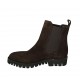 Bottines avec elastiques pour femmes en daim marron talon 3 - Pointures disponibles:  32, 34, 42, 43, 44, 45