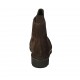 Stivaletto da donna con elastici in camoscio marrone tacco 3 - Misure disponibili: 32, 34, 42, 43, 44, 45
