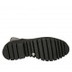 Bottines stil combat pour femmes à lacets avec fermeture éclair en cuir verni imprimé noir talon 3 - Pointures disponibles:  34, 43, 44, 45