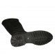 Woman's high boot in black suede and elastic material heel 3
