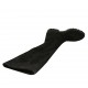 Woman's high boot in black suede and elastic material heel 3 - Available sizes:  33, 34, 42, 43, 44, 47