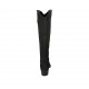 Woman's pointy boot with zipper in black suede heel 4