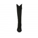 Woman's pointy boot with zipper in black suede heel 4