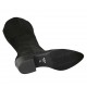 Woman's pointy boot with zipper in black suede heel 4