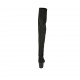 Stivale sopra al ginocchio da donna in camoscio ed elasticizzato nero tacco 6 - Misure disponibili: 32, 34, 42, 43