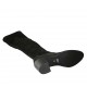 Stivale sopra al ginocchio da donna in camoscio ed elasticizzato nero tacco 6 - Misure disponibili: 32, 34, 42, 43