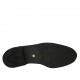 Zapato oxford para mujer con cordones en piel y charol negro con punta de ala tacon 3 - Tallas disponibles:  42, 43, 45