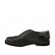 Chaussure Oxford à lacets pour femmes en cuir vert et cuir verni noir avec bout golf talon 3 - Pointures disponibles:  42, 43, 45