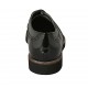 Chaussure Oxford à lacets pour femmes en cuir vert et cuir verni noir avec bout golf talon 3 - Pointures disponibles:  42, 43, 45