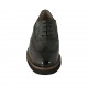 Chaussure Oxford à lacets pour femmes en cuir vert et cuir verni noir avec bout golf talon 3 - Pointures disponibles:  42, 43, 45