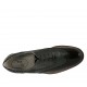 Chaussure Oxford à lacets pour femmes en cuir vert et cuir verni noir avec bout golf talon 3 - Pointures disponibles:  42, 43, 45