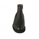 Botines para mujer con elastico y cremallera en piel negra tacon 3 - Tallas disponibles:  42, 43, 44, 45