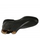 Botines para mujer con elastico y cremallera en piel negra tacon 3 - Tallas disponibles:  42, 43, 44, 45