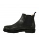 Bottines pour femmes avec double élastiques en cuir noir talon 3 - Pointures disponibles:  43, 44, 45