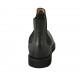 Bottines pour femmes avec double élastiques en cuir noir talon 3 - Pointures disponibles:  43, 44, 45