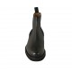 Botines para mujer con dobles elasticos en piel negra tacon 3 - Tallas disponibles:  43, 44, 45