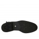 Bottines pour femmes avec double élastiques en cuir noir talon 3 - Pointures disponibles:  43, 44, 45