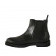 Men's ankle boot in black leather with elastic bands - Available sizes:  36, 37, 38, 46, 47, 48, 49