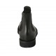 Bottines pour hommes en cuir noir avec élastiques  - Pointures disponibles:  36, 37, 38, 46, 47, 48, 49
