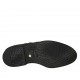 Men's shoe with buckles and Brogue decorations in black leather - Available sizes:  36, 37, 38, 46, 47, 48, 50
