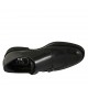 Men's shoe with buckles and Brogue decorations in black leather - Available sizes:  36, 37, 38, 46, 47, 48, 50