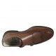 Scarpa da uomo con fibbie e lavorazione Brogue in pelle marrone - Misure disponibili: 36, 37, 38, 46, 47, 48, 49, 50