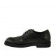 Men's laced derby shoe in smooth black leather  - Available sizes:  36, 37, 38, 46, 47, 48, 49, 50