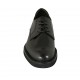 Men's laced derby shoe in smooth black leather  - Available sizes:  36, 37, 38, 46, 47, 48, 49, 50